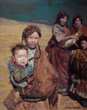 Chino Painting - Tibetanos Tíbet Chen Yifei